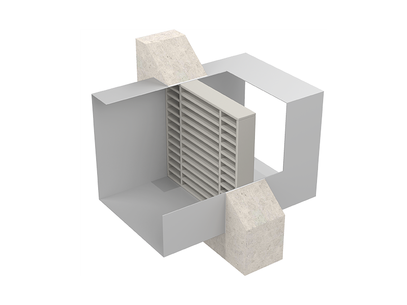 Grille de ventilation pour Lambris sous-face MEP SV4 ⌀ 40 mm Gris